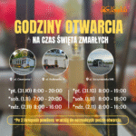 Godziny otwarcia pawilonów handlowych PGKiM w okresie Święta Zmarłych
