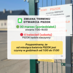 Zmiana terminu otwarcia PSZOK